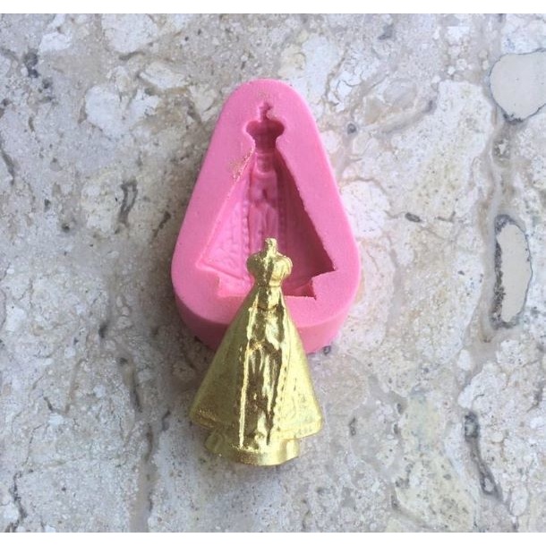Molde de Silicone MINI Nossa Senhora Aparecida para Biscuit e Confeitaria Modelo Santa Mini
