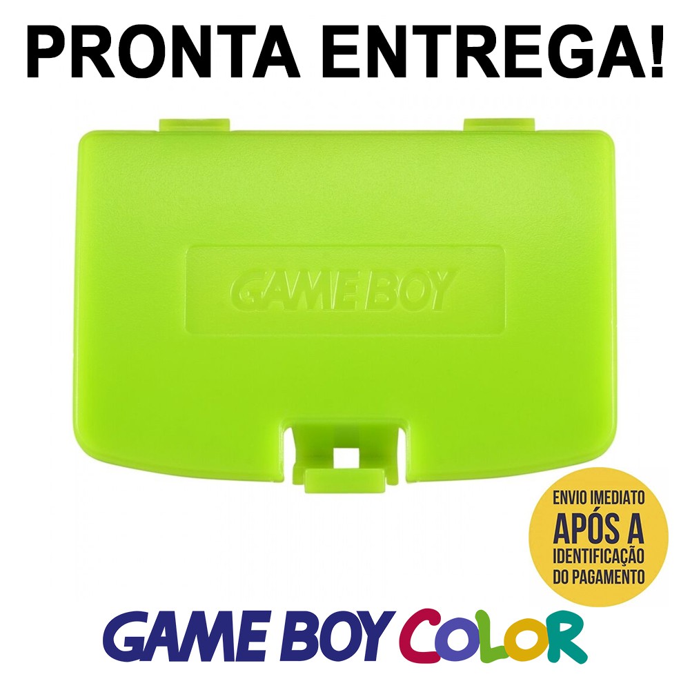 Tampa Tampinha Gameboy Color Verde Gbc Tampinha Game Boy Pilha Door Nova!