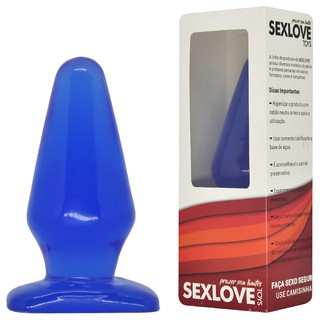 Plug Anal Sexy Collection Cor Azul 14 cm x 6 cm