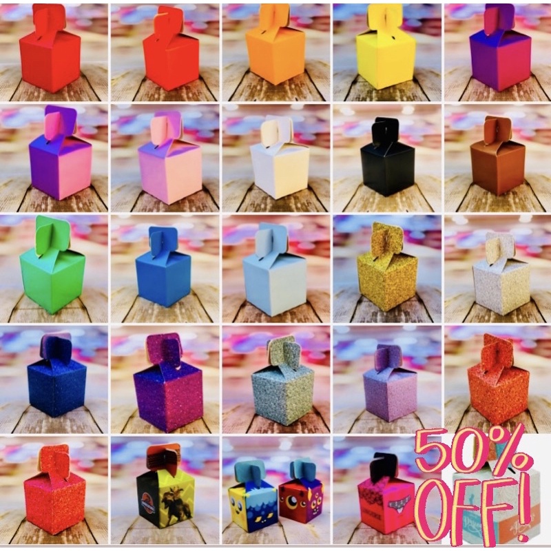 Caixinha para Lembrancinha c/8 unidades 5cm x 5cm x 8cm - NC TOYS// em Oferta na Shopee