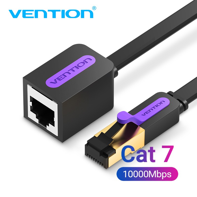 Venção Cat7 Ethernet Cabo De Extensão Rj45 Cat7 Macho Para Fêmea Lan Rede Adaptador De Cabo Extensor