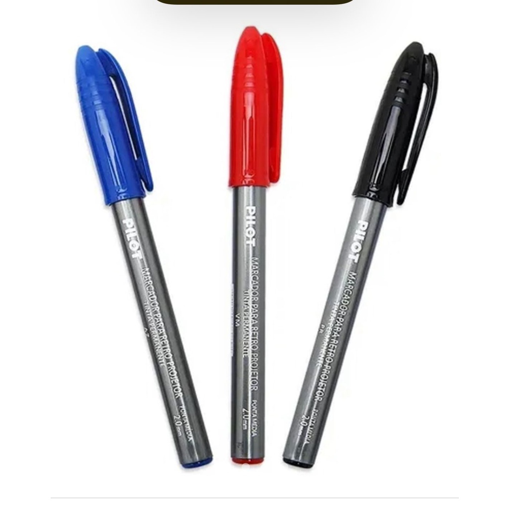 Kit 3 Canetas Permanente Para Cd/dvd 2.0mm Pilot em Oferta na Shopee