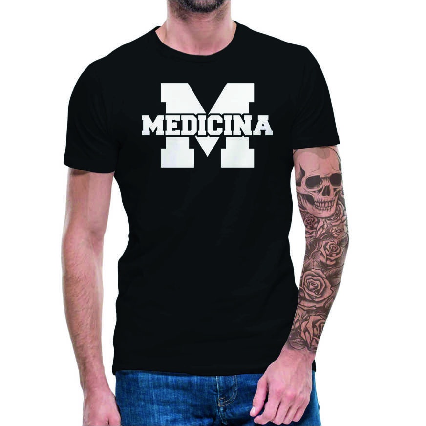 Camiseta Medicina Camisa Curso Med Algodão Masculina Feminina Profissão Faculdade Universidade Frases Engraçadas Medico Medica