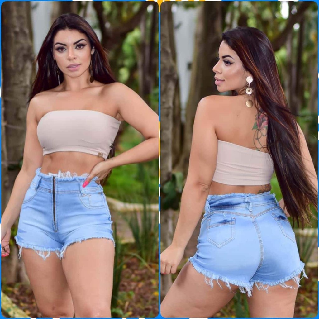 shorts hot pants cintura alta