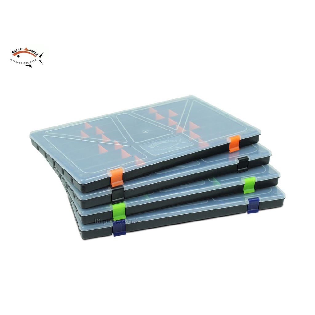 Estojo Para Iscas/traia Box 23 Divisões Preto (36x22x2,5cm) - Rochel