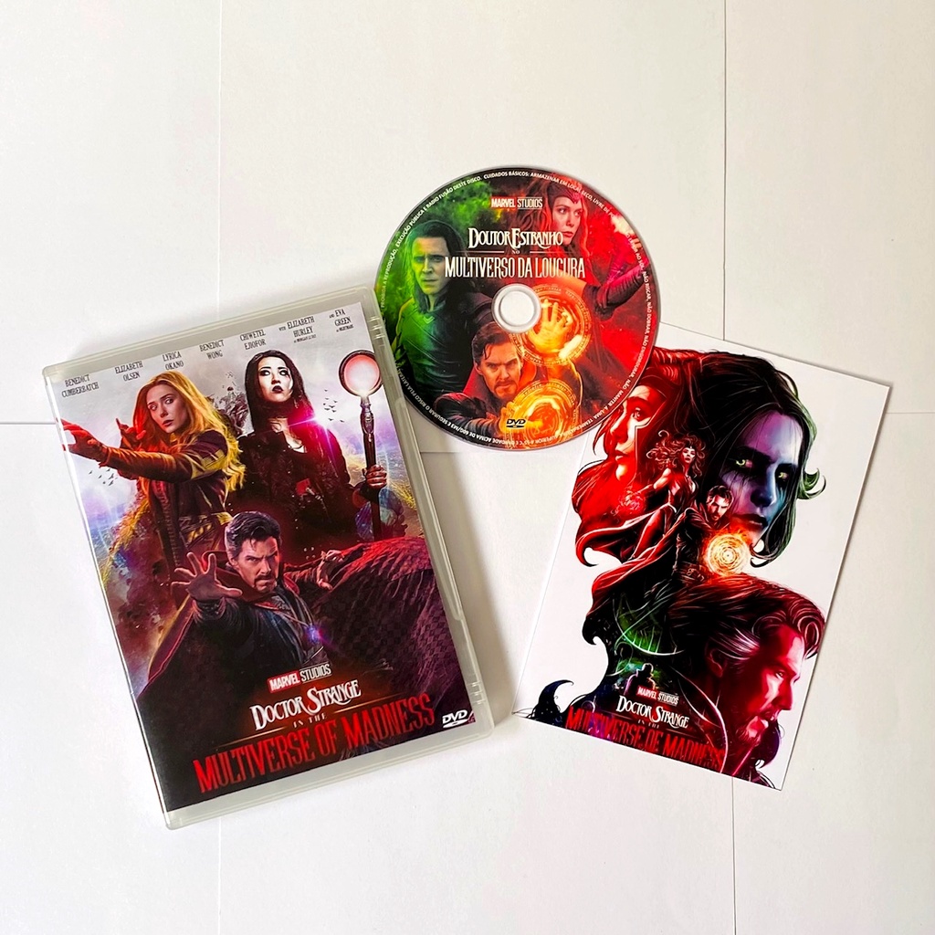 DVD Doutor Estranho no Multiverso da Loucura 2022 Doctor Strange in the Multiverse of Madness dublado e legendado