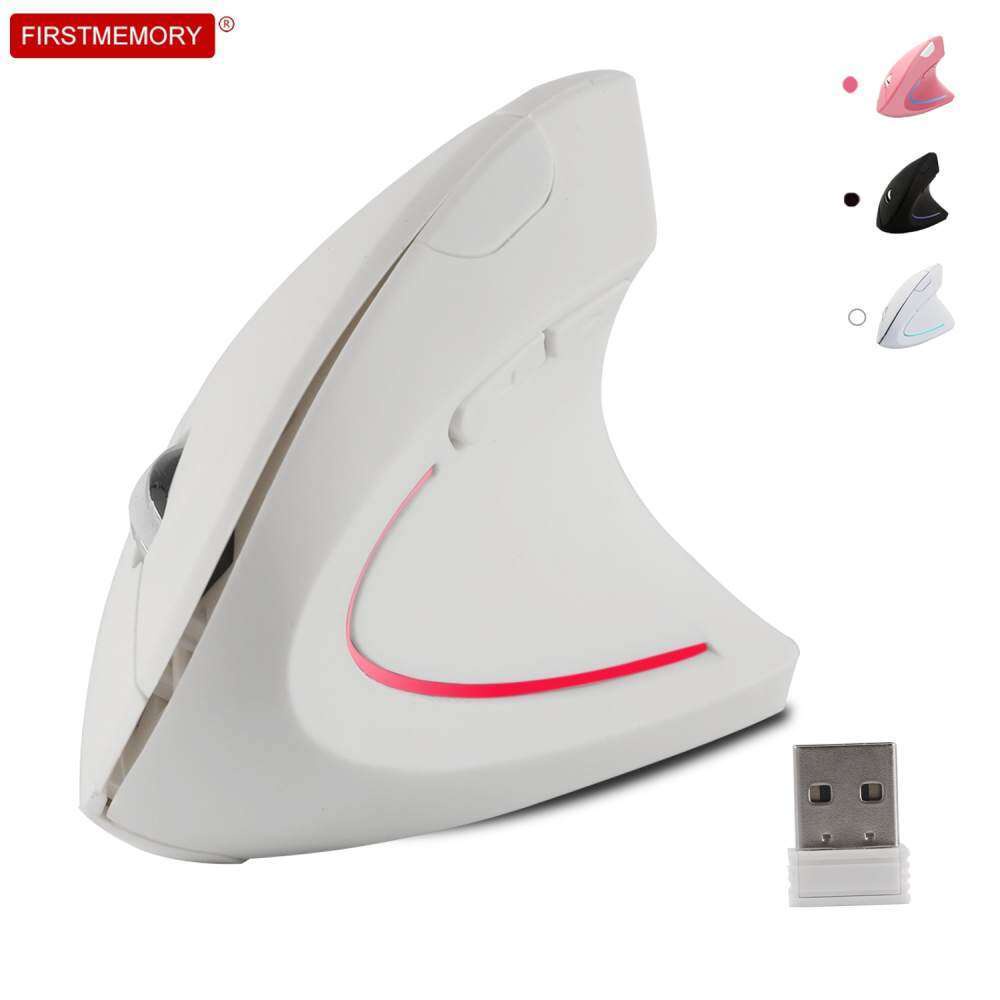 Mouse Vertical Sem Fio Para Jogos , Ergonômico 2.4G , 1600 DPI , USB , Pulso Óptico , Saudável , Mause PC , Computador ,
