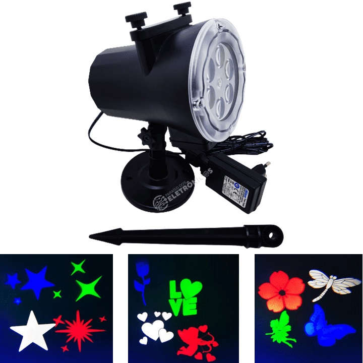 Laser Luz Colorida Jogo De Luz Raio Projeção Efeitos Para Festa Jardim Natal - TB1287