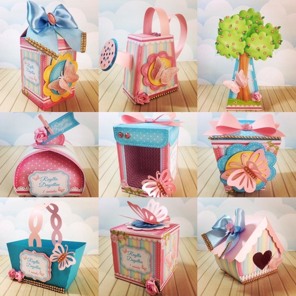 Kit Caixinhas Lembrancinha Personalizada Borboletas Aniversário Festa Infantil