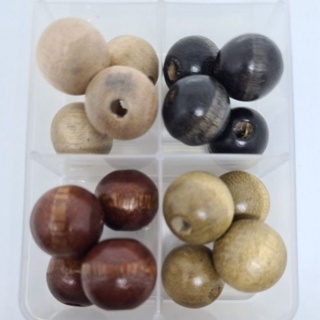 Contas miçangas de madeira 20mm - 10un material para macramê artesanato