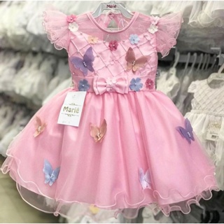 Vestido festa infantil jardim encantado com flores borboletas em Oferta na Shopee