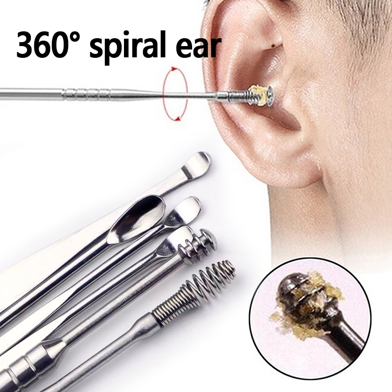 Portable Ear Cleaner Set for Ear Cleaning Spiral Ear Collector Wax