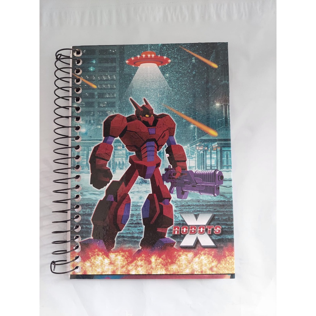 caderno capa dura de arame pequeno