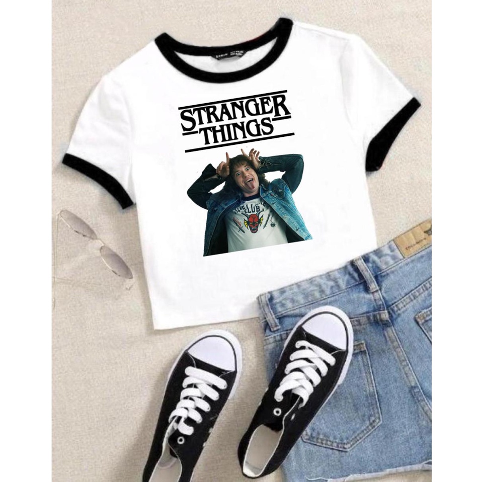 Cropped Curto Feminino Stranger Things Hellfire Club
