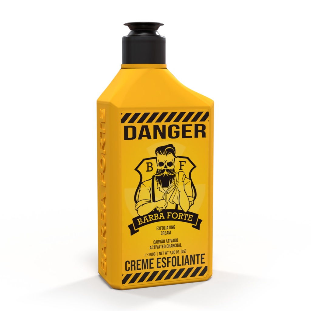 Creme Esfoliante Barba Forte Danger - Carvão Ativado 200g