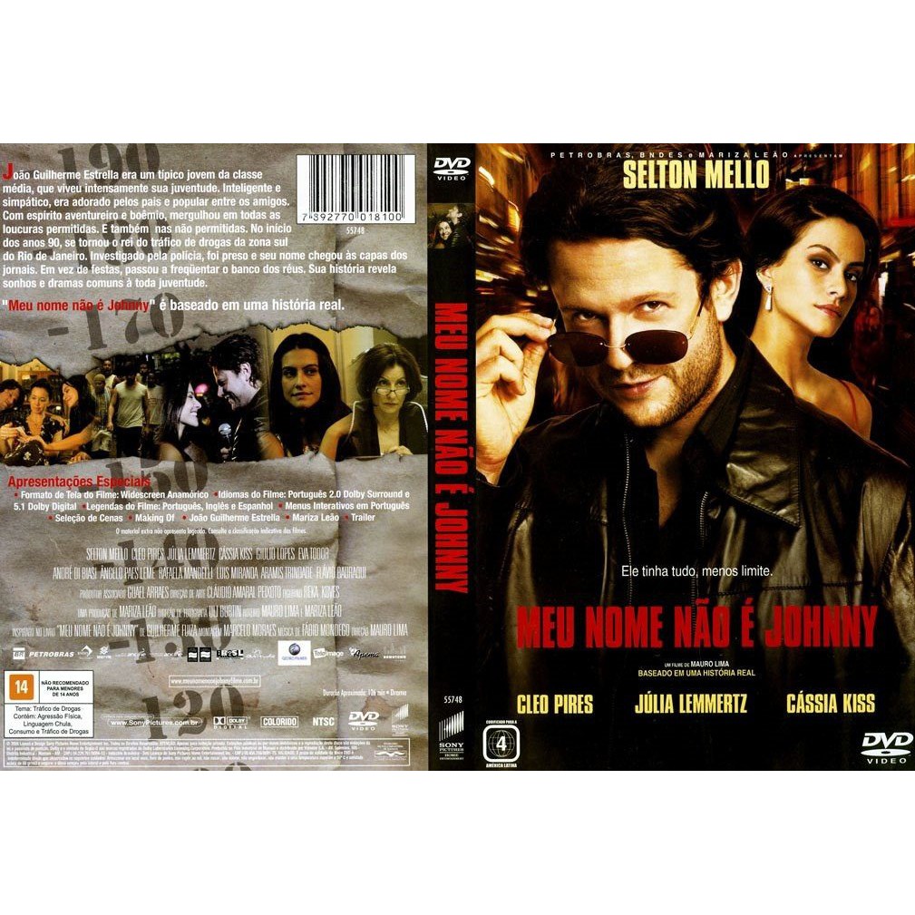 Dvd Meu Nome Não É Johnny, Selton Mello, Nacional, Original