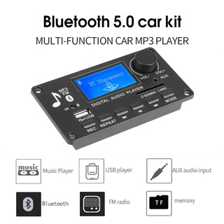 12 V Decodificador Bordo Do Carro Do Bluetooth 5.0 Mp3 Player Wma Suporte Usb / Fm / Tf / Aux / Linha Em Com Grande Controle Remoto