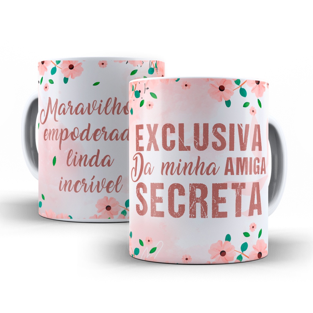 Caneca Personalizada - Amiga Secreta/Amiga Oculta - Feliz Natal - Porcelana  - Promoção! | Shopee Brasil