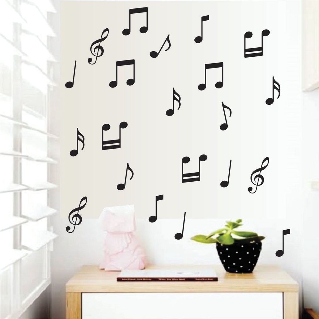 Adesivos Notas Musicais 7cm decorativo de parede • Vidro • Geladeira • Azuleijo em Oferta na Shopee