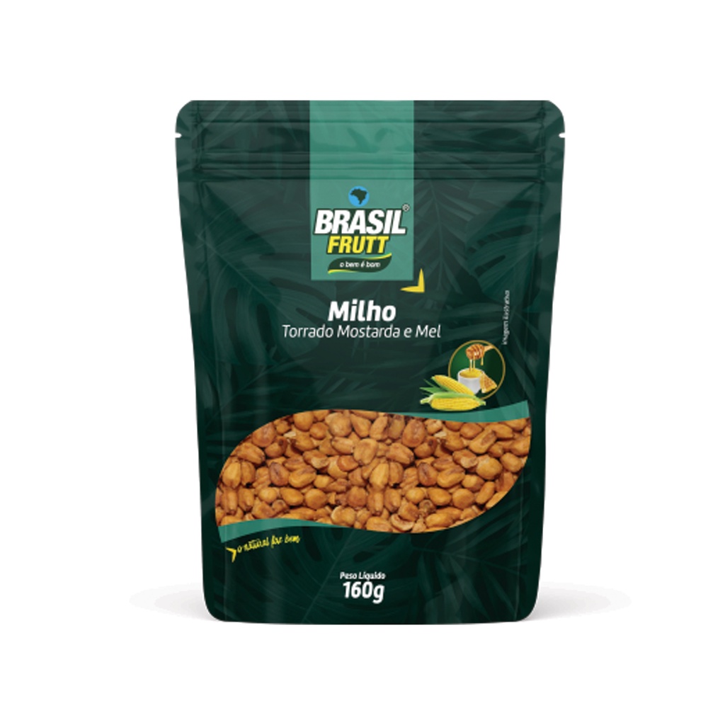 Milho Torrado Com Mostarda E Mel 160g - Brasil Frutt em Oferta na Shopee