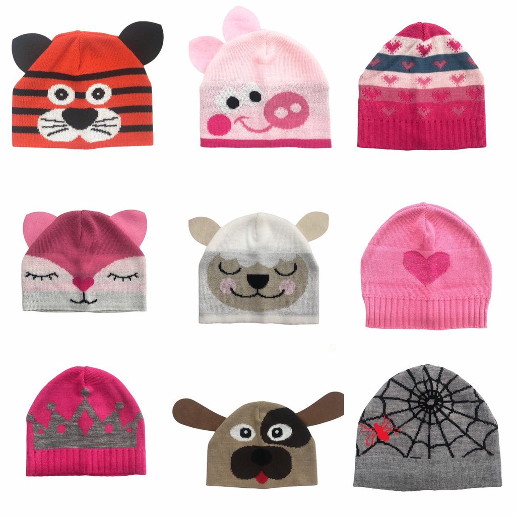 Touca inverno de animais bichinhos gorro tamanho infantil menina menino para frio