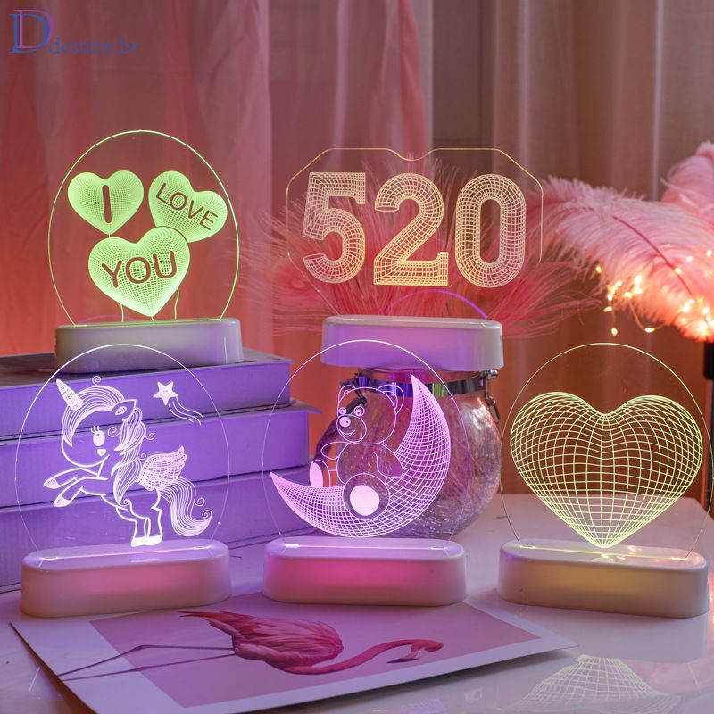 Download Led Valentine S Day Digital Lantern Love Letter Love Heart 3d Hanging Lamp Proposal Confession Room Decoration Lamp Destiny Shopee Brasil