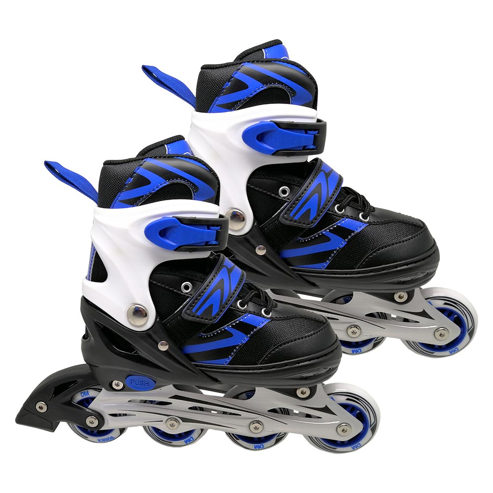 Patins Roller Radical 4 Rodas Inline Ajustavel Com Freio - Dm Toys