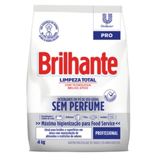 Lava Roupas em  Pó 4Kg Brilhante S/Perfume em Oferta na Shopee