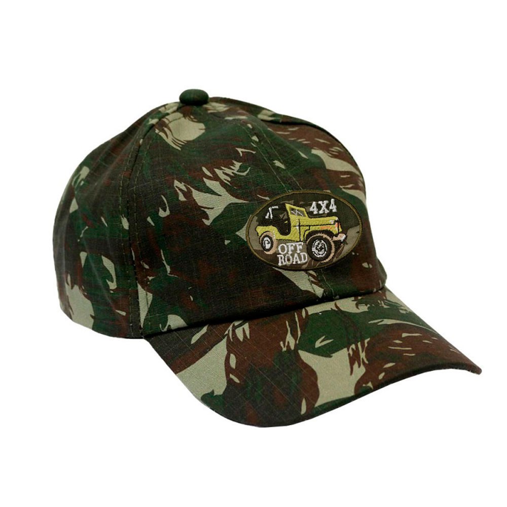 Boné Militar Rip Stop com Patch Aplicada 4X4 Off Road Amarelo | Camuflada Exército Brasileiro - Atack