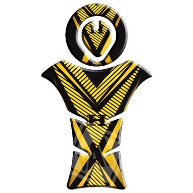 Adesivo Premium Moto Tankpad 3D Protetor Tanque Bocal Fan Titan 125 150 Cb 300 Amarelo 143