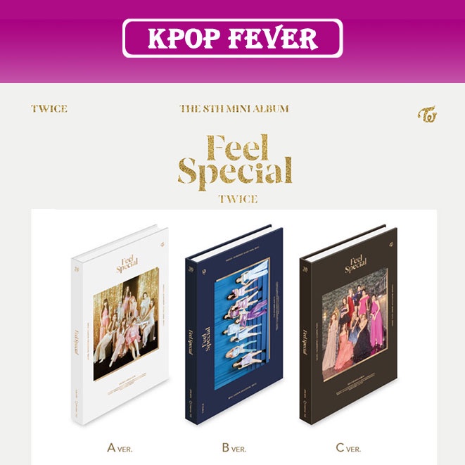 TWICE 'Feel Special' [A Version] 8th Mini Album - CD With 88p Photobook, Lyrics Paper, 5 Photocards + Gold Card, Pre-Order Poster & Extras