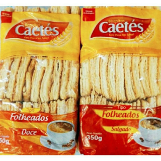 Biscoito 7 Capas Caetés 300g Doce ou Salgada - 2 Unidades