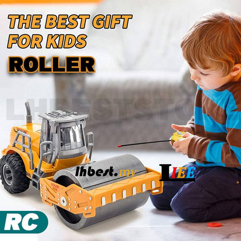 RC Controle Remoto De Caminhão Rodoviário De Rolos Escavadeira De Esteira Veículos De Engenharia De Construção Boy Kids Vehicle Toys