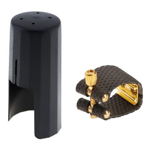 Abraçadeira Com Ressonador De Metal Sax Soprano Completa Premium