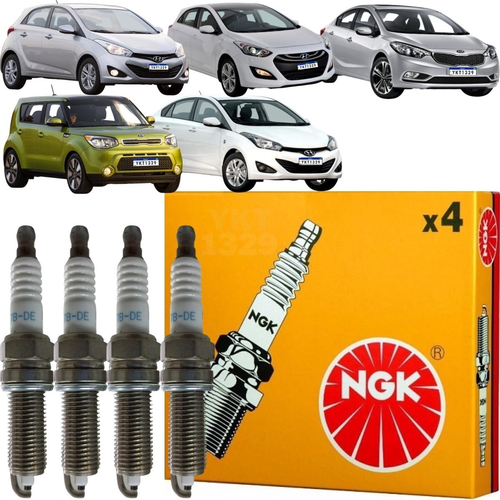 Jogo de Vela Original NGK HB20 i30 1.6 16V 2012 2013 2014 2015 Cerato Soul 2016 2017 2018 2019