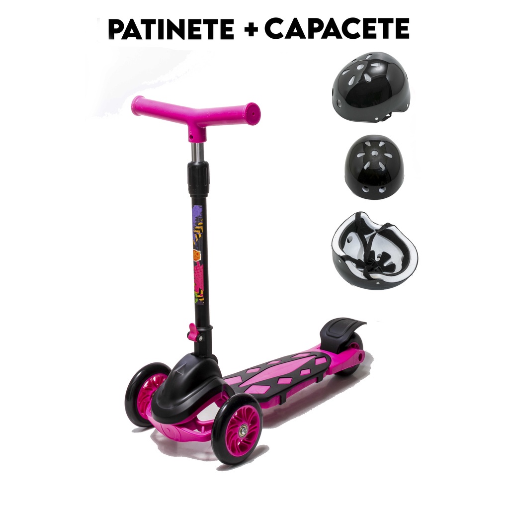 Kit Patinete Infantil Idade 4 5 6 7 anos 35 kg Capacete | Shopee Brasil