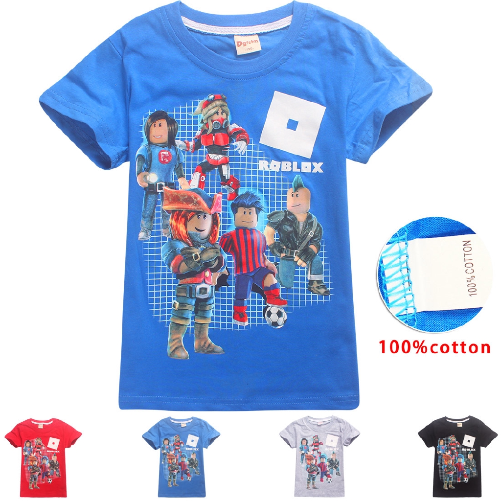 Camiseta Algodao Roblox Impresso Camisa De Manga Curta Infantil