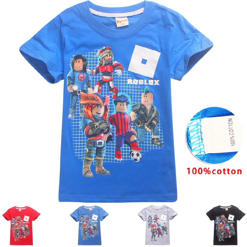 Camiseta Algodao Roblox Impresso Camisa De Manga Curta Infantil Shopee Brasil - camisa do brasil no roblox