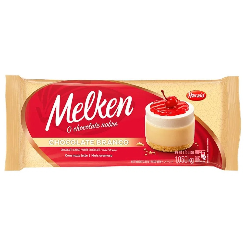 Chocolate Em Barra Branco 1,01kg - Harald Melken em Oferta na Shopee