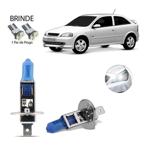 Par Lampada Super Branca 8500k Farol Alto Gm Astra 1999-2016
