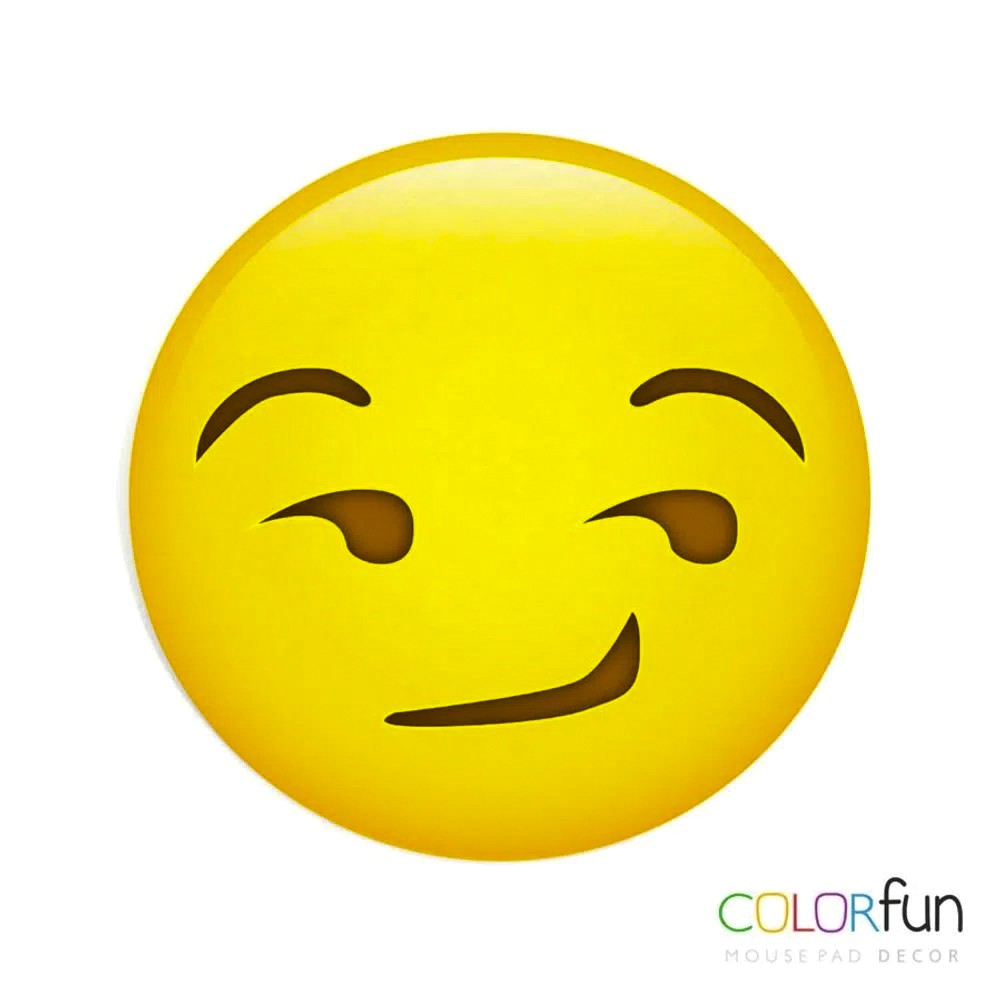 Mouse Pad Travesso Emoji Smile c/ Imã de Geladeira Decoração