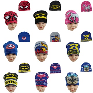 Touca Gorro Beanie Infantil Meninos e Meninas Heores Batman / Aranha / América / Unicórnio / Carros / Superman veste de 2 a 12 Anos
