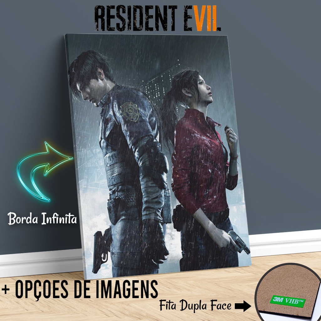 Quadro Decorativo Jogo Resident Evil Xbox PS4 PC