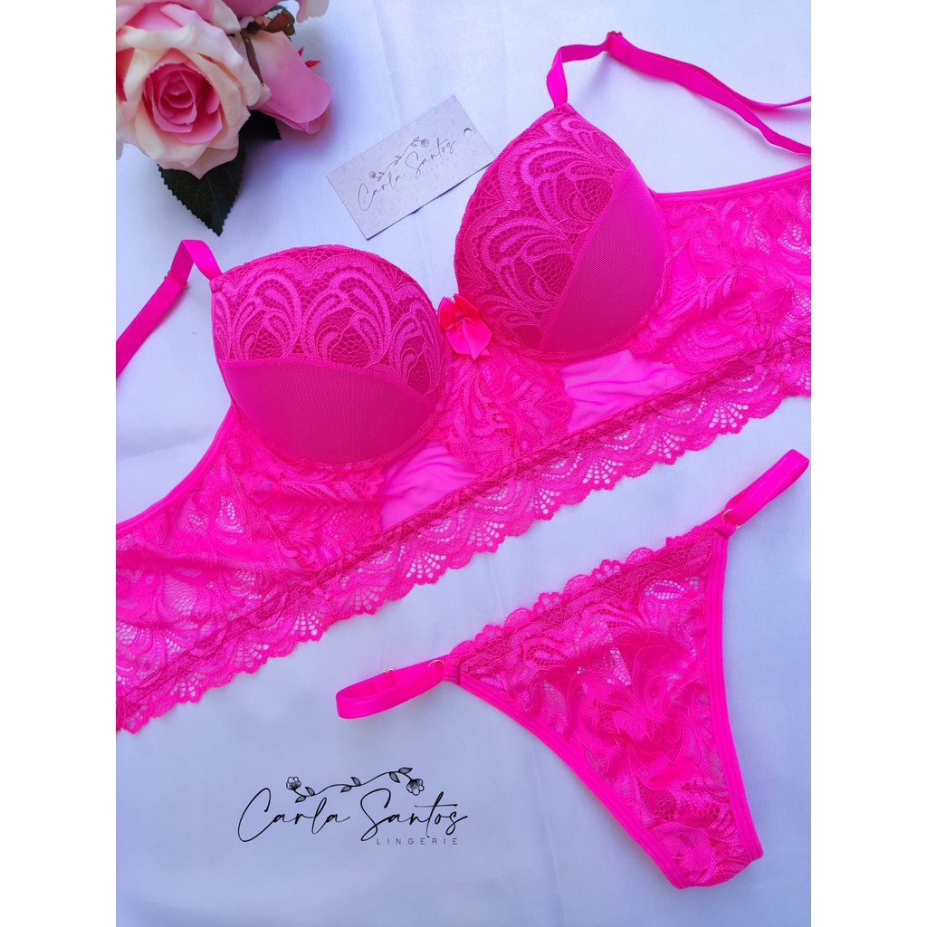 Conjunto cropped Anitta - Pink Neon