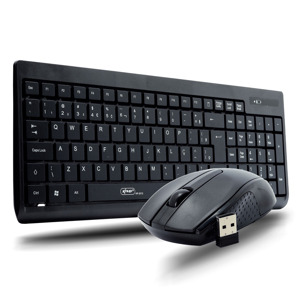 Kit teclado mouse gamer slim 2 4ghz sem fio wireless pc computador