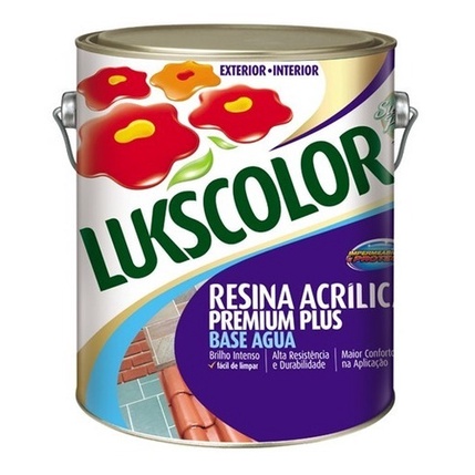 Resina Acrílica Premium Plus Base Água 3,2 Litros Lukscolor em Oferta na Shopee