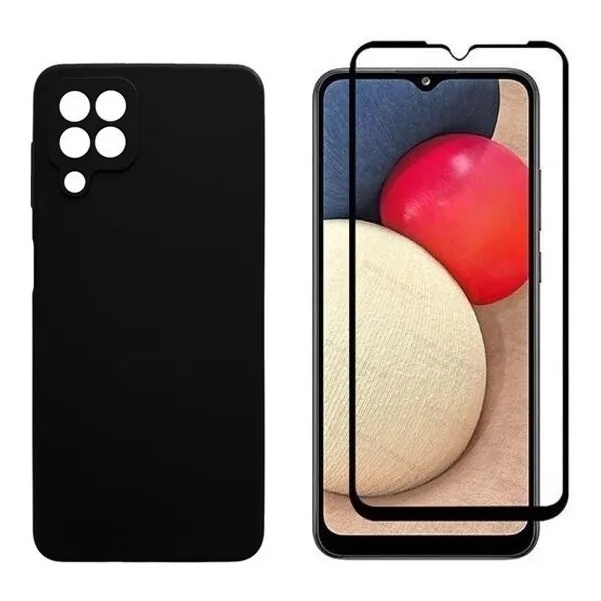 Capa Capinha Aveludada Samsung A22 4g + Película Vidro 9D em Oferta na Shopee