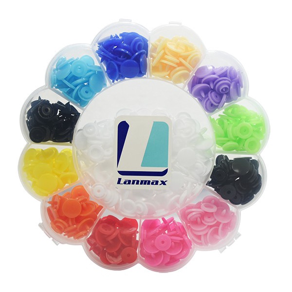 Kit 180 Botões de Pressão Botão Plástico Ritas 12mm – Lanmax