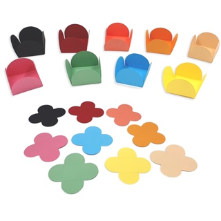 50 Forminhas Caixetas 4 pétalas Para Doces, Brigadeiros ou Trufas -   3,5 x 3,5 x 2,5 CM em Oferta na Shopee