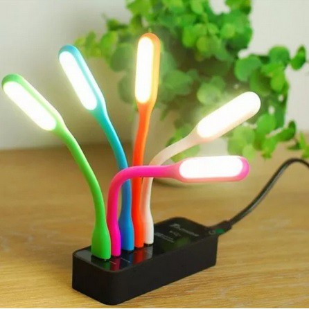 Mini Lâmpada Luminária de Leitura USB LED Flexível para Computador Notebook Laptop Power Bank